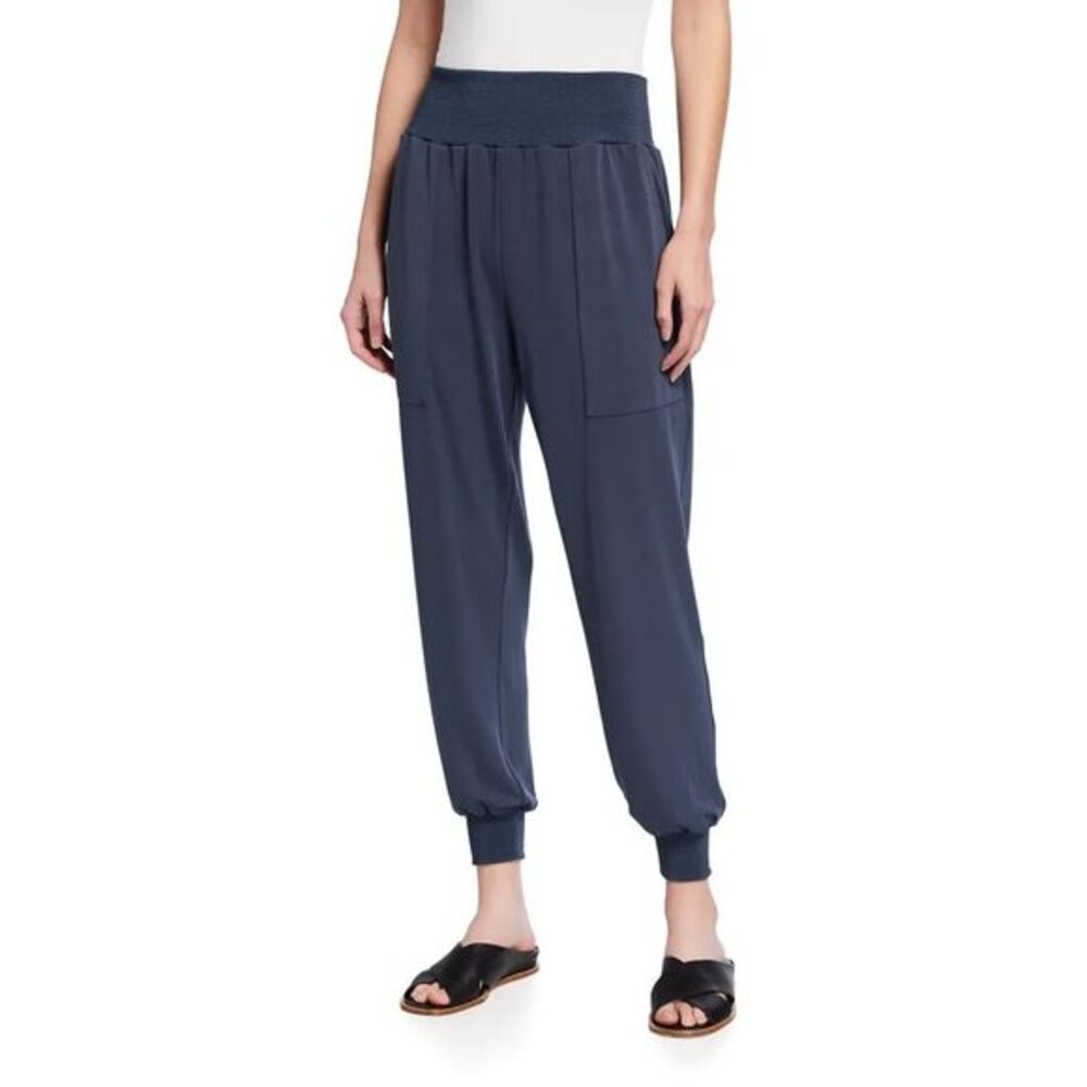 Cinq a Sept Gayle Joggers in Matte Jersey Blue Size S
